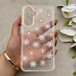قاب گوشی Galaxy A17 سامسونگ شفاف PC CASE شفاف پشت طلق فانتزی طرح گل کد 157652
