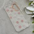 قاب گوشی Galaxy A17 سامسونگ شفاف PC CASE شفاف پشت طلق فانتزی طرح گل کد 157652