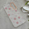 قاب گوشی Galaxy S24 FE سامسونگ شفاف PC CASE شفاف پشت طلق فانتزی طرح گل کد 157688