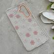 قاب گوشی Galaxy S24 FE سامسونگ شفاف PC CASE شفاف پشت طلق فانتزی طرح گل کد 157688