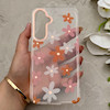 قاب گوشی Galaxy S24 FE سامسونگ شفاف PC CASE شفاف پشت طلق فانتزی طرح گل کد 157689