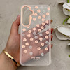 قاب گوشی Galaxy S24 FE سامسونگ شفاف PC CASE شفاف پشت طلق فانتزی طرح گل کد 157690