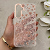 قاب گوشی Galaxy S24 FE سامسونگ شفاف PC CASE شفاف پشت طلق فانتزی طرح گل کد 157691