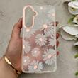 قاب گوشی Galaxy S24 FE سامسونگ شفاف PC CASE شفاف پشت طلق فانتزی طرح گل کد 157694