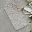قاب گوشی Galaxy S24 FE سامسونگ شفاف PC CASE شفاف پشت طلق فانتزی طرح گل کد 157694