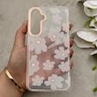قاب گوشی Galaxy S24 FE سامسونگ شفاف PC CASE شفاف پشت طلق فانتزی طرح گل کد 157698