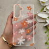 قاب گوشی Galaxy S25 FE سامسونگ شفاف PC CASE شفاف پشت طلق فانتزی طرح گل کد 157702