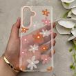 قاب گوشی Galaxy S25 FE سامسونگ شفاف PC CASE شفاف پشت طلق فانتزی طرح گل کد 157702
