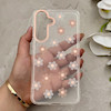 قاب گوشی Galaxy S25 FE سامسونگ شفاف PC CASE شفاف پشت طلق فانتزی طرح گل کد 157703
