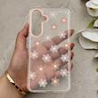 قاب گوشی Galaxy S25 FE سامسونگ شفاف PC CASE شفاف پشت طلق فانتزی طرح گل کد 157703
