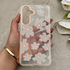 قاب گوشی Galaxy S25 FE سامسونگ شفاف PC CASE شفاف پشت طلق فانتزی طرح گل کد 157707