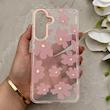 قاب گوشی Galaxy S25 FE سامسونگ شفاف PC CASE شفاف پشت طلق فانتزی طرح گل کد 157708