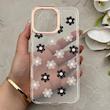قاب گوشی iPhone 16 Pro Max آیفون شفاف PC CASE شفاف پشت طلق فانتزی طرح گل کد 157748