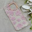 قاب گوشی iPhone 16 Pro Max آیفون شفاف PC CASE شفاف پشت طلق فانتزی طرح گل کد 157752
