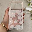 قاب گوشی iPhone 17 Pro Max آیفون شفاف PC CASE شفاف پشت طلق فانتزی طرح گل کد 157756