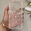 قاب گوشی iPhone 17 Pro آیفون شفاف PC CASE شفاف پشت طلق فانتزی طرح گل کد 157770