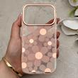 قاب گوشی iPhone 17 Pro آیفون شفاف PC CASE شفاف پشت طلق فانتزی طرح گل کد 157771