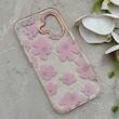 قاب گوشی iPhone 17 آیفون شفاف PC CASE شفاف پشت طلق فانتزی طرح گل کد 157780