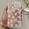 قاب گوشی iPhone 17 آیفون شفاف PC CASE شفاف پشت طلق فانتزی طرح گل کد 157783