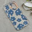 قاب گوشی iPhone 16 آیفون شفاف PC CASE شفاف پشت طلق فانتزی طرح گل کد 157787