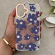 قاب گوشی iPhone 16 آیفون شفاف PC CASE شفاف پشت طلق فانتزی طرح گل کد 157787