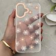 قاب گوشی iPhone 16 آیفون شفاف PC CASE شفاف پشت طلق فانتزی طرح گل کد 157789