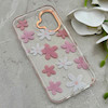 قاب گوشی iPhone 16 آیفون شفاف PC CASE شفاف پشت طلق فانتزی طرح گل کد 157791