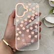 قاب گوشی iPhone 16 آیفون شفاف PC CASE شفاف پشت طلق فانتزی طرح گل کد 157792