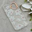 قاب گوشی iPhone 16 آیفون شفاف PC CASE شفاف پشت طلق فانتزی طرح گل کد 157793