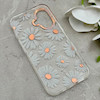 قاب گوشی iPhone 16 آیفون شفاف PC CASE شفاف پشت طلق فانتزی طرح گل کد 157795