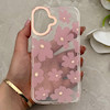 قاب گوشی iPhone 16 آیفون شفاف PC CASE شفاف پشت طلق فانتزی طرح گل کد 157797