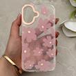 قاب گوشی iPhone 16 آیفون شفاف PC CASE شفاف پشت طلق فانتزی طرح گل کد 157797