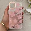 قاب گوشی iPhone 13 - iPhone 14 آیفون شفاف PC CASE شفاف پشت طلق فانتزی طرح گل کد 157811