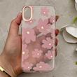 قاب گوشی iPhone X - XS آیفون شفاف PC CASE شفاف پشت طلق فانتزی طرح گل کد 157822