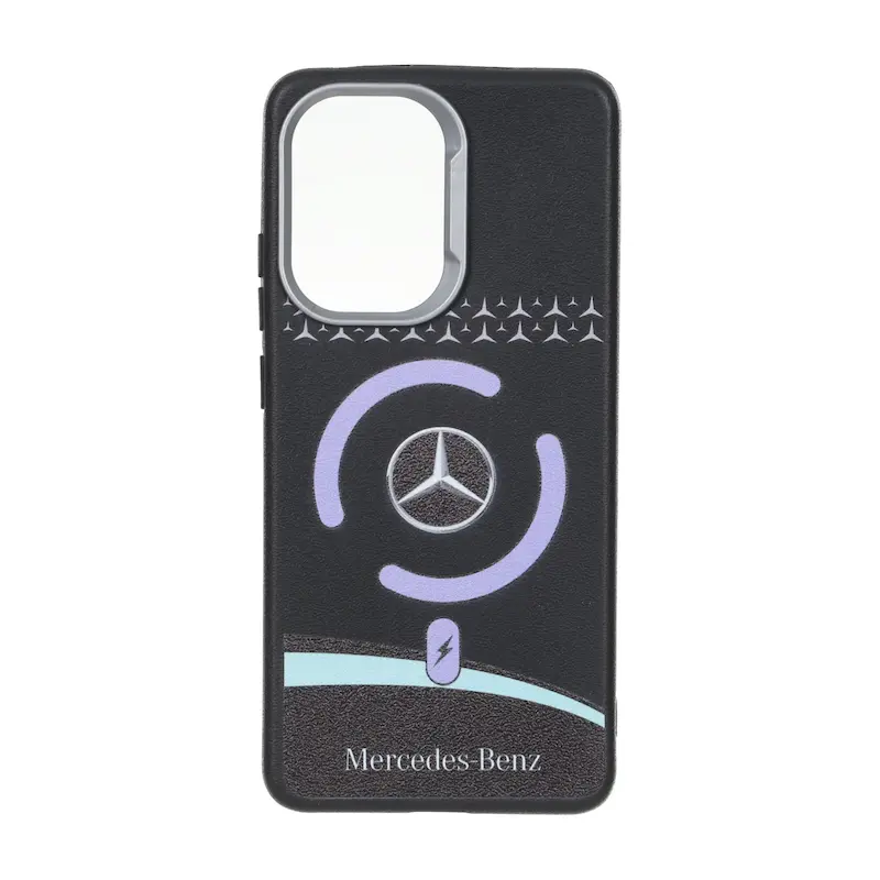 قاب گوشی Poco X7 Pro شیائومی لدر دیزاین SOFT Lether Design سیلیکونی طرح مگ سیف مشکی کد E42-99154
