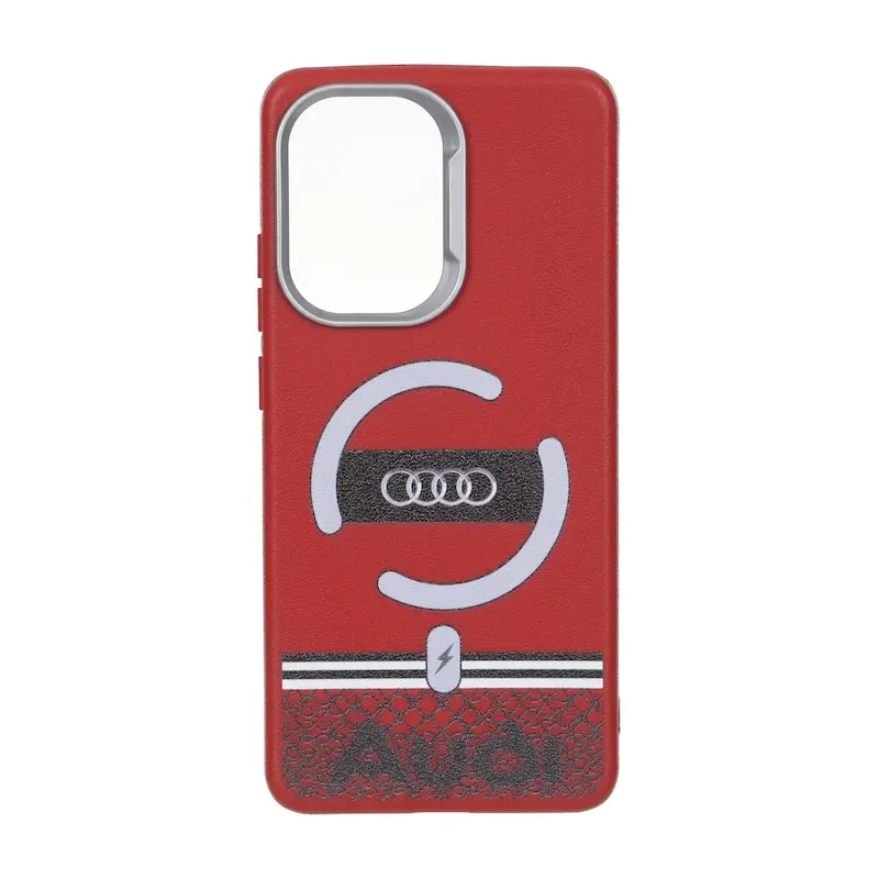 قاب گوشی Poco X7 Pro شیائومی لدر دیزاین SOFT Lether Design سیلیکونی طرح مگ سیف زرشکی کد E42-99155