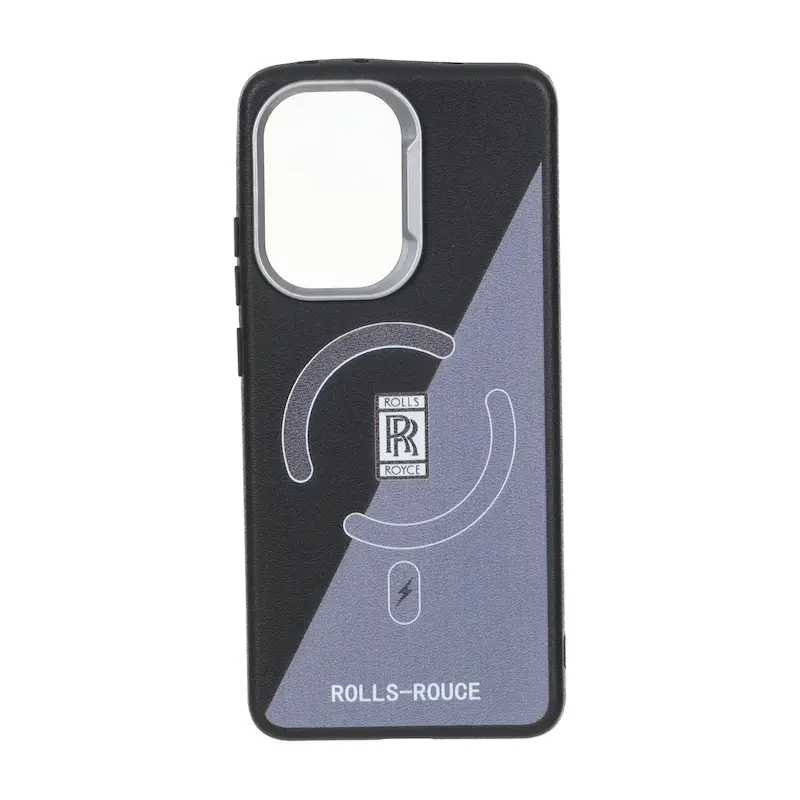 قاب گوشی Poco X7 Pro شیائومی لدر دیزاین SOFT Lether Design سیلیکونی طرح مگ سیف مشکی کد E42-99162