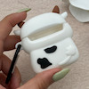 کاور AirPods 1 - 2 اپل سیلیکونی طرح دار برجسته گاو کیوت کد 156339