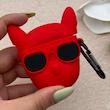 کاور AirPods 1 - 2 اپل سیلیکونی طرح دار برجسته سگ بولداگ کد 156344