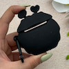 کاور AirPods 1 - 2 اپل سیلیکونی طرح دار برجسته هپل کد 156353