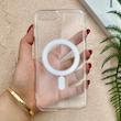 قاب گوشی iPhone 7 Plus - iPhone 8 Plus آیفون اورجینال اسپیس مگ سیف Space Mag safe طرح طلقی شیشه ای شفاف کد 155110