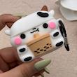 کاور AirPods 3 اپل سیلیکونی طرح دار برجسته گاو کیوت کد 156361