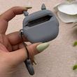 کاور AirPods 4 اپل سیلیکونی طرح دار برجسته گربه کیوت کد 156366
