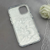 قاب گوشی iPhone 13 - iPhone 14 آیفون براش HARD IMD موج دار محافظ لنز نگین دار لاکچری طرح پروانه کد 156904