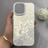قاب گوشی iPhone 16 Pro Max آیفون براش HARD IMD موج دار محافظ لنز نگین دار لاکچری طرح پروانه کد 156906