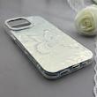 قاب گوشی iPhone 16 Pro Max آیفون براش HARD IMD موج دار محافظ لنز نگین دار لاکچری طرح پروانه کد 156906