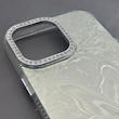 قاب گوشی iPhone 16 Pro Max آیفون براش HARD IMD موج دار محافظ لنز نگین دار لاکچری طرح پروانه کد 156906