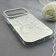 قاب گوشی iPhone 17 Pro آیفون براش HARD IMD موج دار محافظ لنز نگین دار لاکچری طرح پروانه کد 156908