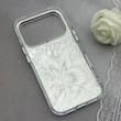 قاب گوشی iPhone 17 Pro آیفون براش HARD IMD موج دار محافظ لنز نگین دار لاکچری طرح پروانه کد 156908