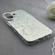 قاب گوشی iPhone 16 آیفون براش HARD IMD موج دار محافظ لنز نگین دار لاکچری طرح پروانه کد 156910